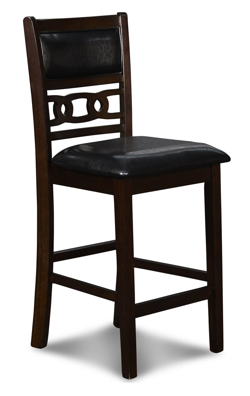 New Classic Furniture Gia Brown PU 42 Inch 3pc Counter Height Set