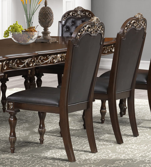New Classic Furniture Maximus Brown 9pc Dining Room Set
