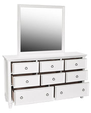New Classic Furniture Tamarack Black Solid Dresser And Mirror