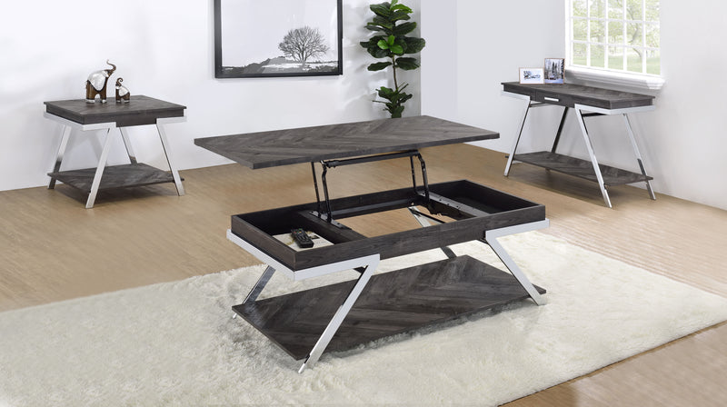 Steve Silver Roma Shadow Grey 3pc Coffee Table Set