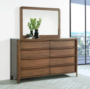 Coaster Furniture Maderia Walnut Brown Dresser and Mirror
