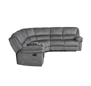 Home Elegance Muirfield Gray 3pc Reclining Sectional with Left Console