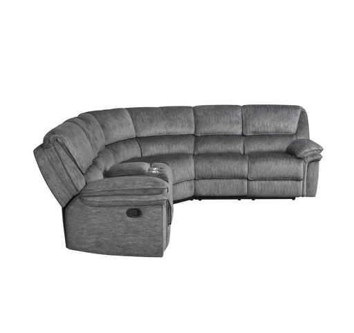 Home Elegance Muirfield Gray 3pc Reclining Sectional with Left Console