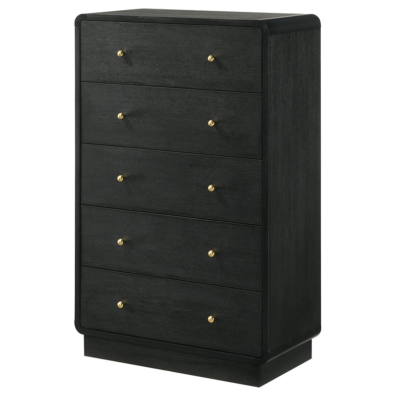Coaster Furniture Cavelle Black 5 Drawer Chest