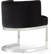 Meridian Furniture Gianna Black Velvet Chrome Dining Chair