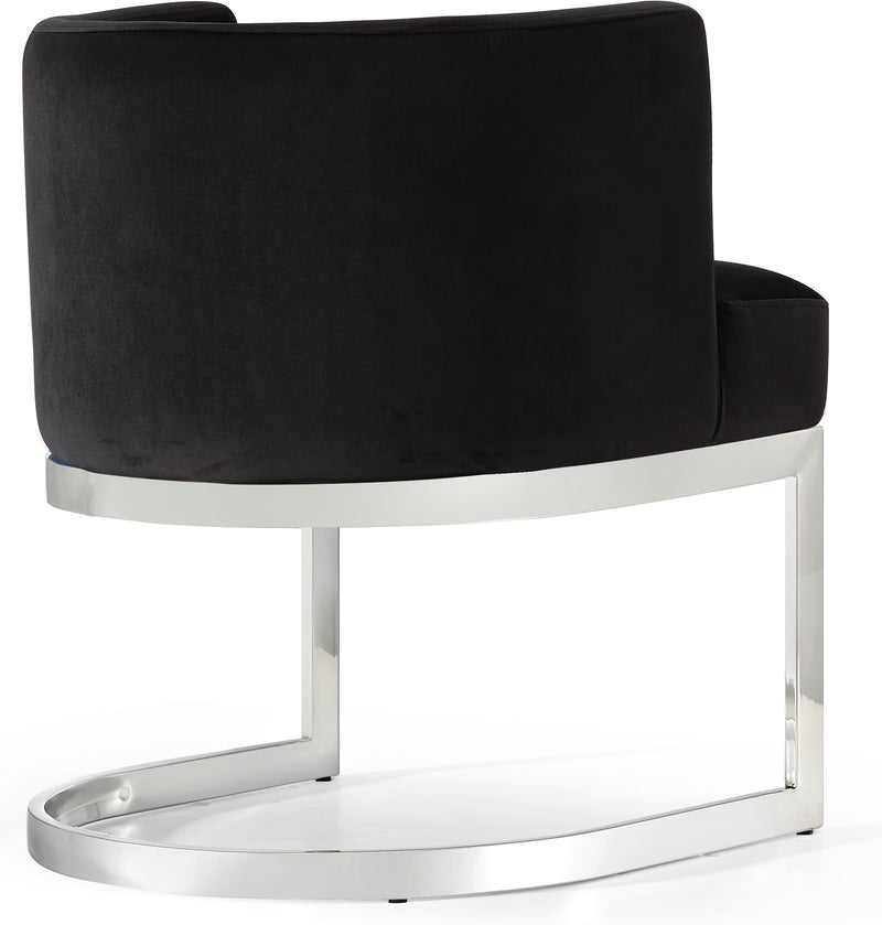 Meridian Furniture Gianna Black Velvet Chrome Dining Chair