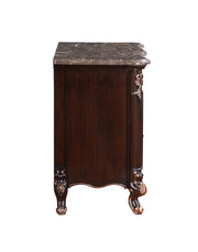 New Classic Furniture Constantine Cherry Nightstand with Marble Top
