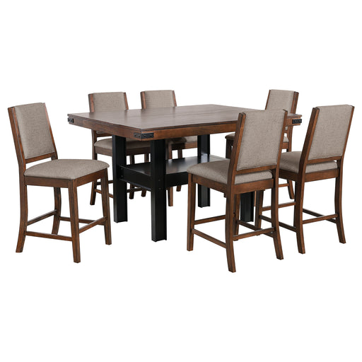 Coaster Furniture Patterson Mango Oak Brown 7pc Counter Height Set