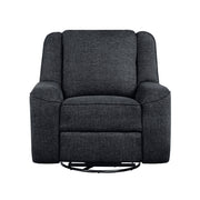 Home Elegance Monterey Black Swivel Reclining Chair