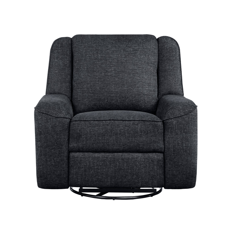 Home Elegance Monterey Black Swivel Reclining Chair