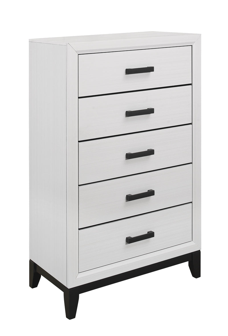 Global Furniture Kate Foil Grey Drawer Chest