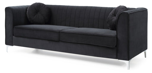 Glory Furniture Delray Black Velvet Microsuede Sofa