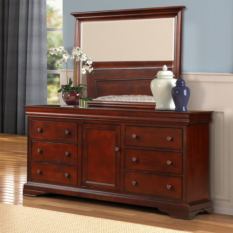 New Classic Furniture Versaille Cherry Landscape Mirror