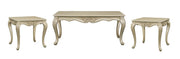 Acme Furniture Libertee Champagne 3pc Coffee Table Set