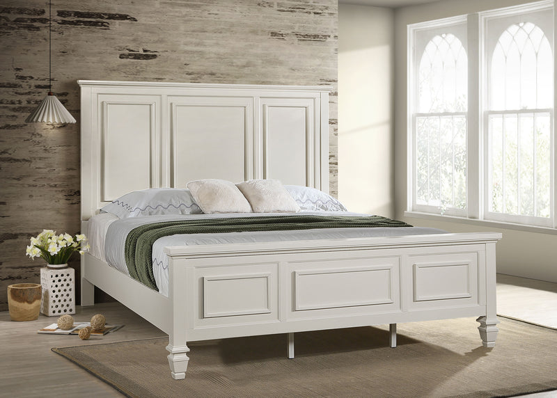 Coaster Furniture Sandy Beach Cream White King Panel Bed