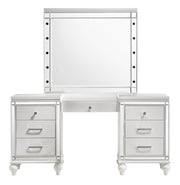 New Classic Furniture Valentino White Vanity Desk with Mirror