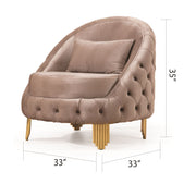 Galaxy Home Vanessa Taupe Chair