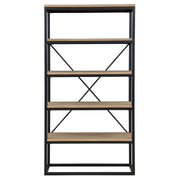 Steve Silver Magnolia Light Brown Black Bookcase