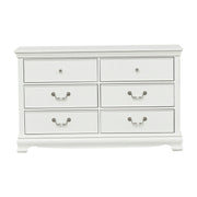 Home Elegance Lucida White Dresser and Mirror