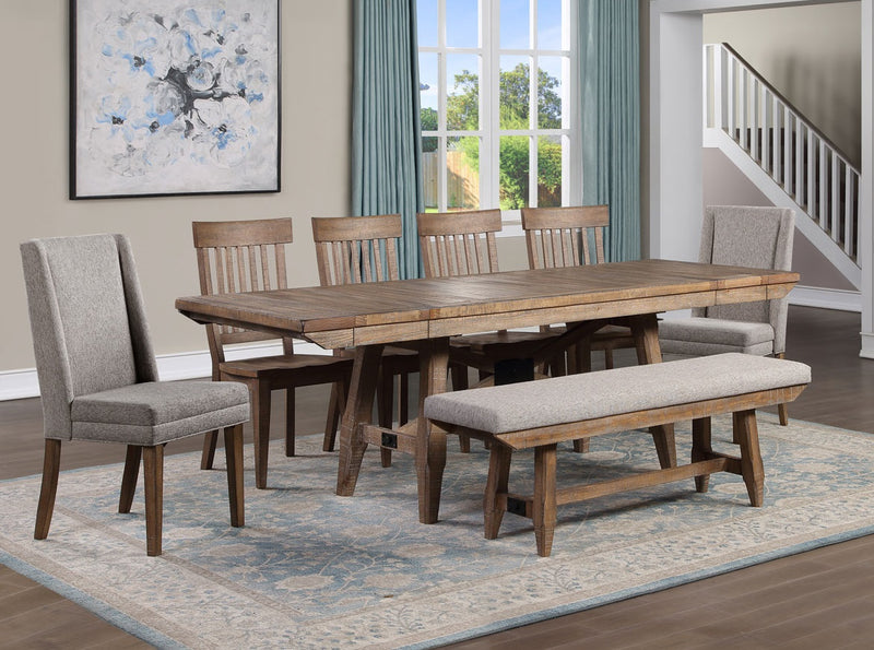 Steve Silver Riverdale Driftwood 8pc Dining Room Set