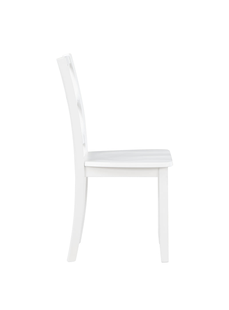 2 New Classic Furniture Trellis White Dining Chairs