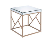 Steve Silver Evelyn Copper Chrome End Table