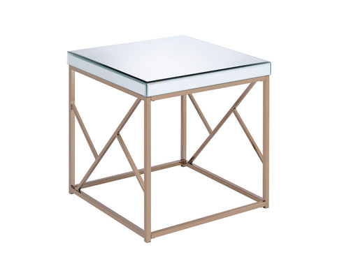 Steve Silver Evelyn Copper Chrome End Table