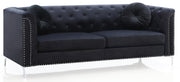 Glory Furniture Pompano Black Velvet Sofa