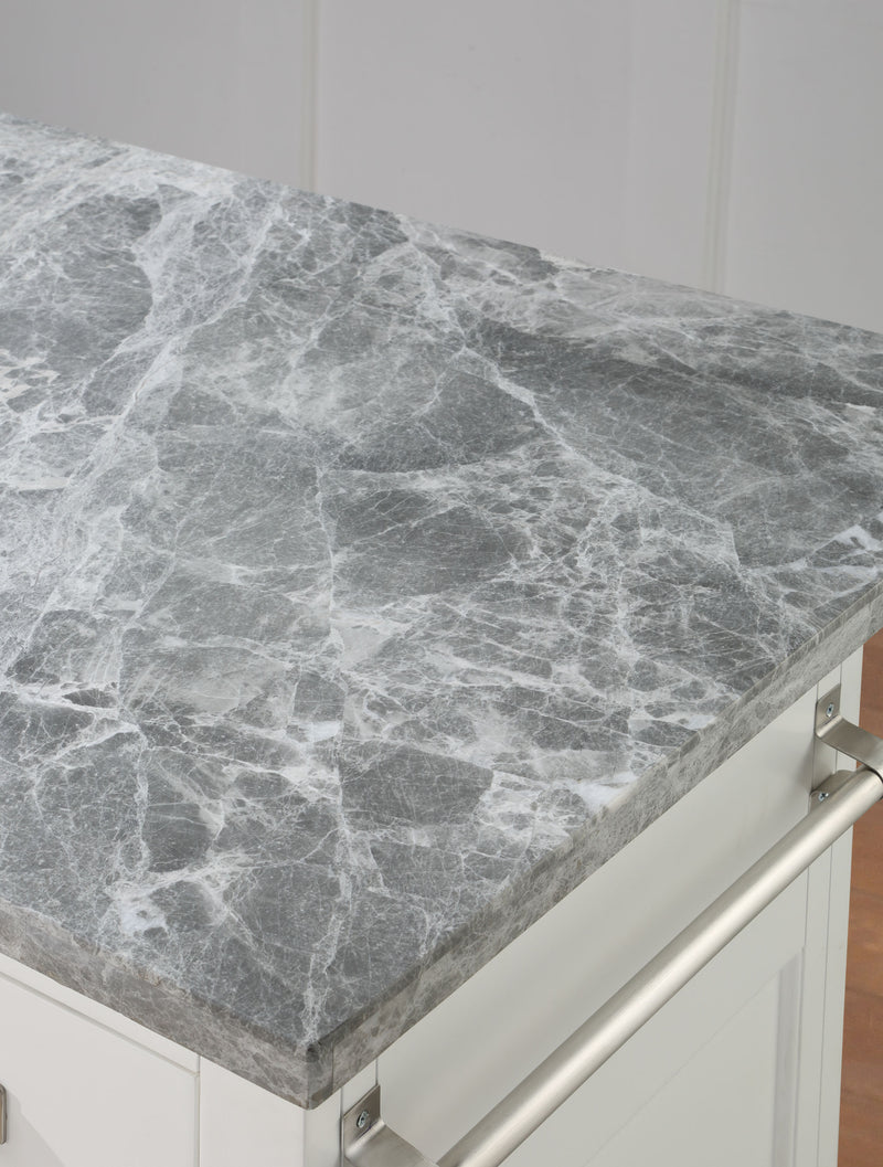 Steve Silver Zermatt White Kitchen Island