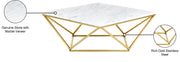 Meridian Furniture Mason Gold Coffee Table