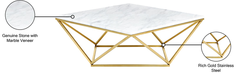 Meridian Furniture Mason Gold Coffee Table