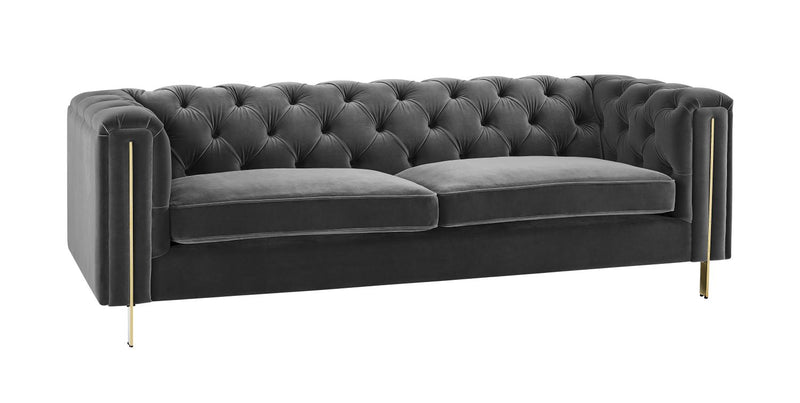 Steve Silver Charlene Gray Velvet Sofa