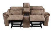 Steve Silver Nashville Grey Glider Recliner Console Loveseat