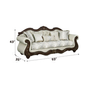 Acme Furniture Pierce Beige Sofa with 5 Pillows