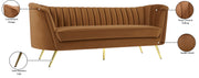 Meridian Furniture Margo Green Velvet Sofa