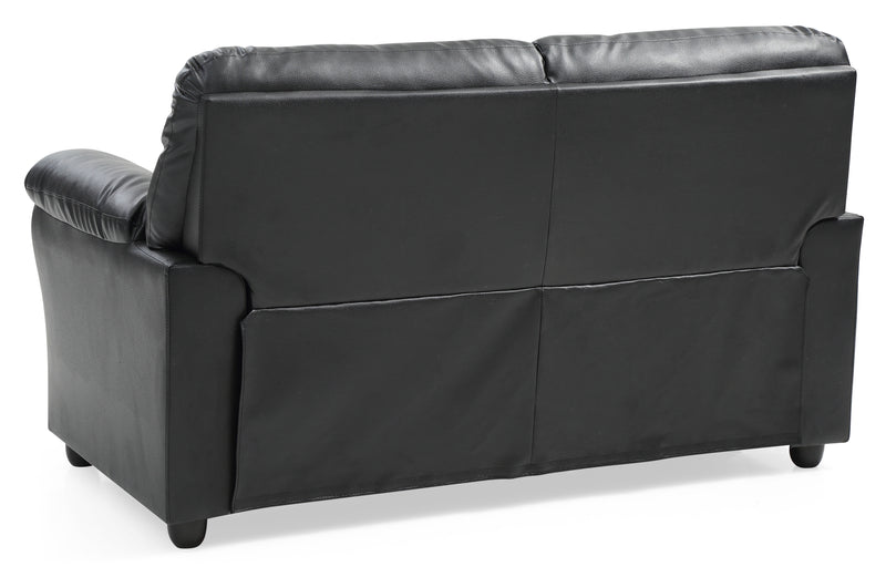 Glory Furniture Olney Black Faux Leather Love Seat
