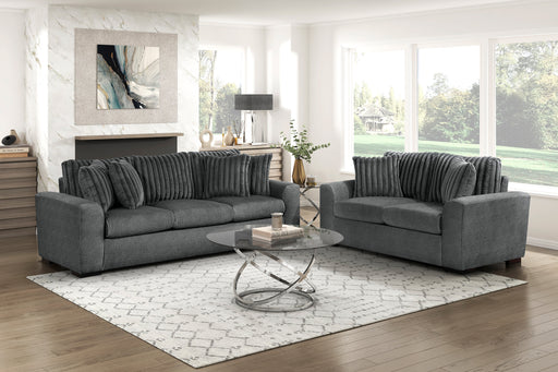 Home Elegance Athena Gray 2pc Living Room Set