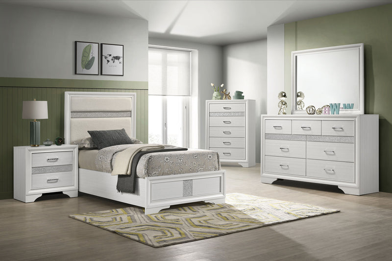 Coaster Furniture Miranda White Twin Panel Bed