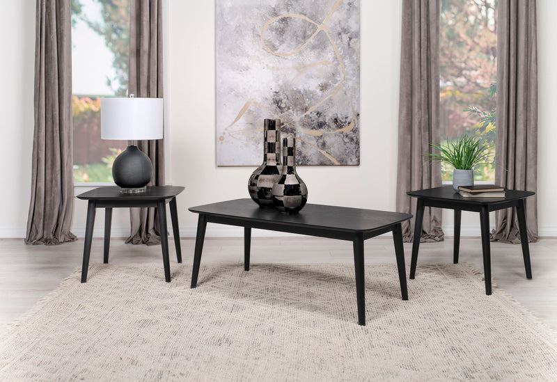 Coaster Furniture Radley Black 3pc Coffee Table Set