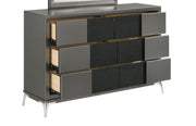 New Classic Furniture Nocturne Slate Gray Dresser