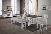 New Classic Furniture Maisie White Brown Dining Table