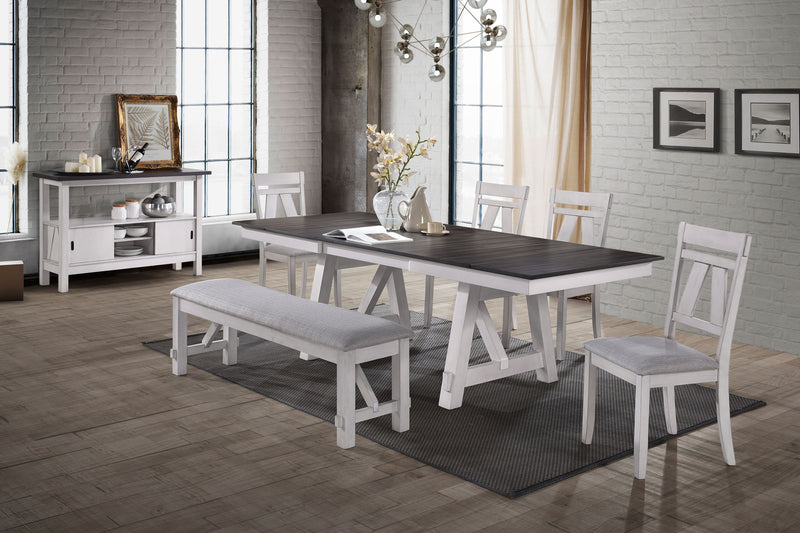 New Classic Furniture Maisie White Brown Dining Table