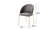 Galaxy Home Onyx Dark Gray Gold Chairs