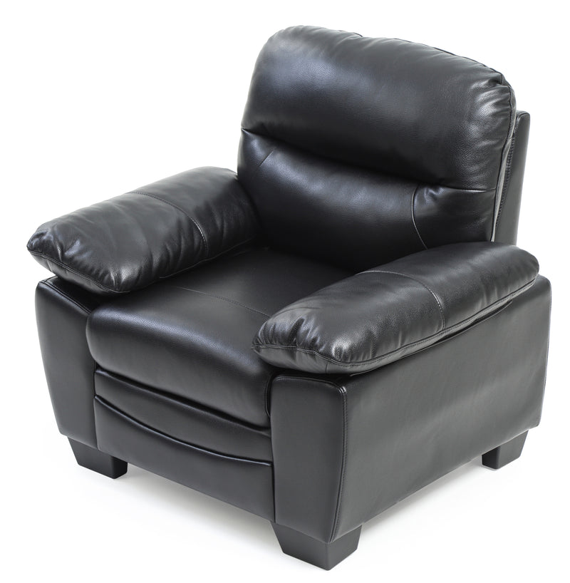 Glory Furniture Marta Black Faux Leather Chair