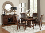 Home Elegance Lordsburg Brown Cherry 5pc Dining Room Set