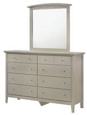 Glory Furniture Hammond Silver Champagne Dresser and Mirror