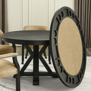 Steve Silver Rylie Sand Black 5pc Dining Set with Game Top