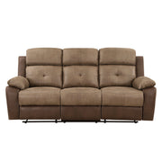 Home Elegance Glendale Brown 3pc Living Room Set