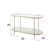 Acme Furniture Zaba Champagne Sofa Table