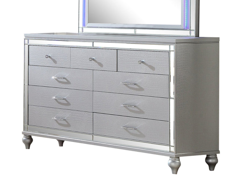 Galaxy Home Sterling Silver Wood Dresser